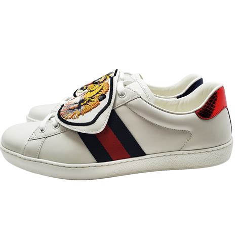 gucci ace sneakers with patches|Gucci ace tiger sneakers.